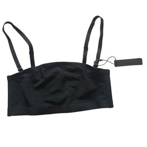 Skims Powermesh Bandeau Bralette Strapless Bra Onyx Black XXSMALL